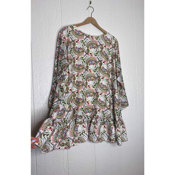 CYNTHIA ROWLEY Silk Floral Babydoll Mini Dress US 4 - Picture 11 of 16